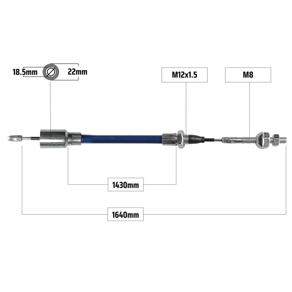Bremsewire Premium til KNOTT Gjenge M8/Hylse 18mm