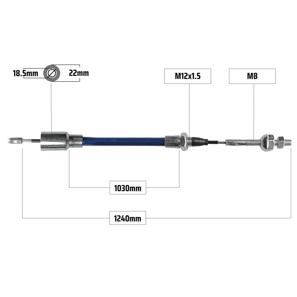 Bremsewire Premium til KNOTT Gjenge M8/Hylse 18mm