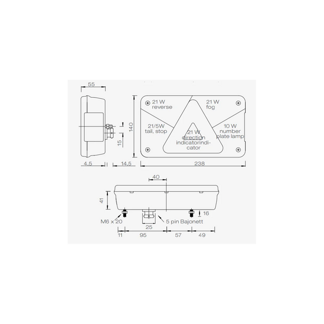 BAKLYKT MULTIPOINT V (venstre)