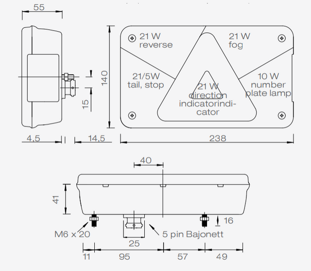 BAKLYKT MULTIPOINT V (Høyre)