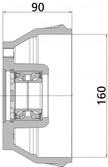 BREMSETROMMEL KNOTT 160×35