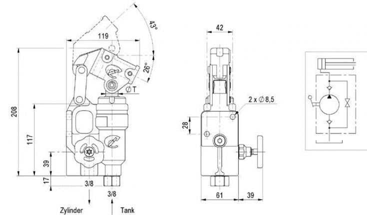 Knott Hydraulisk handpumpe