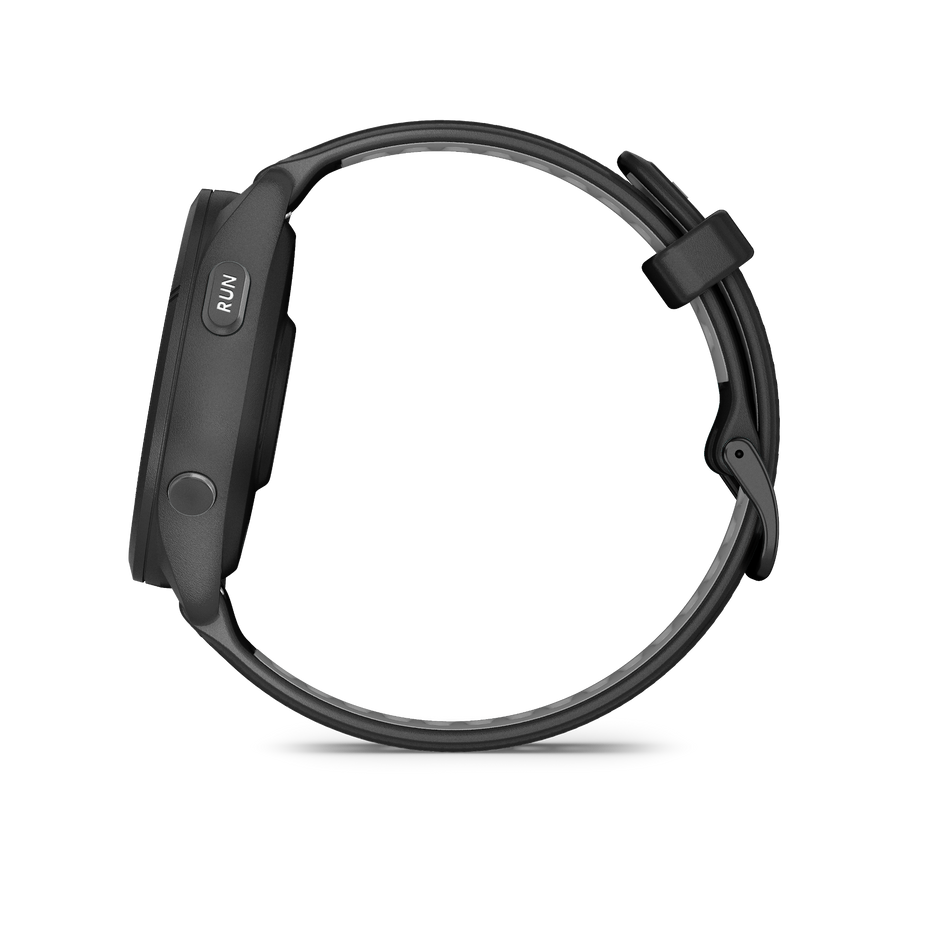 Garmin Forerunner 265 sort/pulvergrå – motsatt side