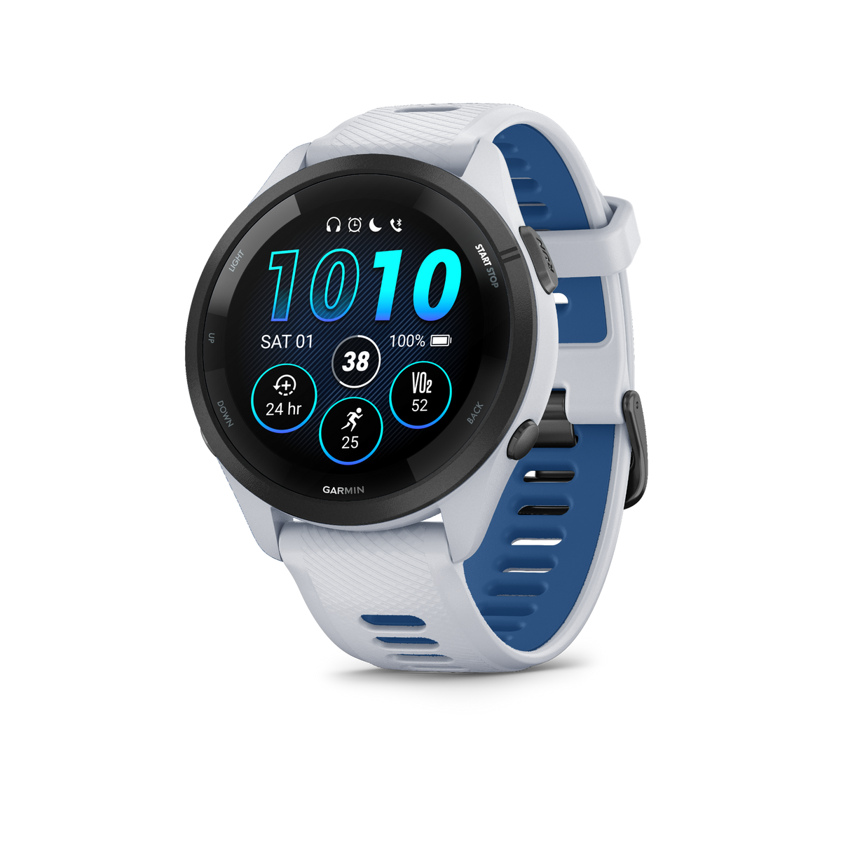 Garmin Forerunner 265 Whitestone/Tidal Blue – hovedbilde