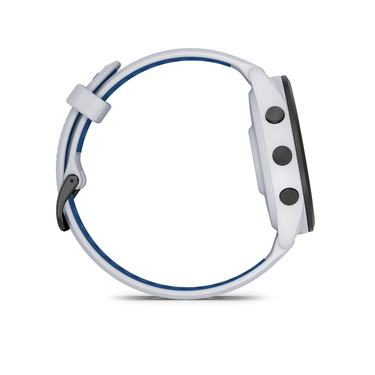 Garmin Forerunner 265 Whitestone/Tidal Blue – venstre side