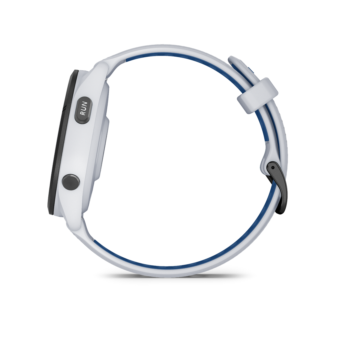 Garmin Forerunner 265 Whitestone/Tidal Blue – høyre side