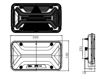 BAKLYKT Aspöck MultiLED IV med tåkebaklys