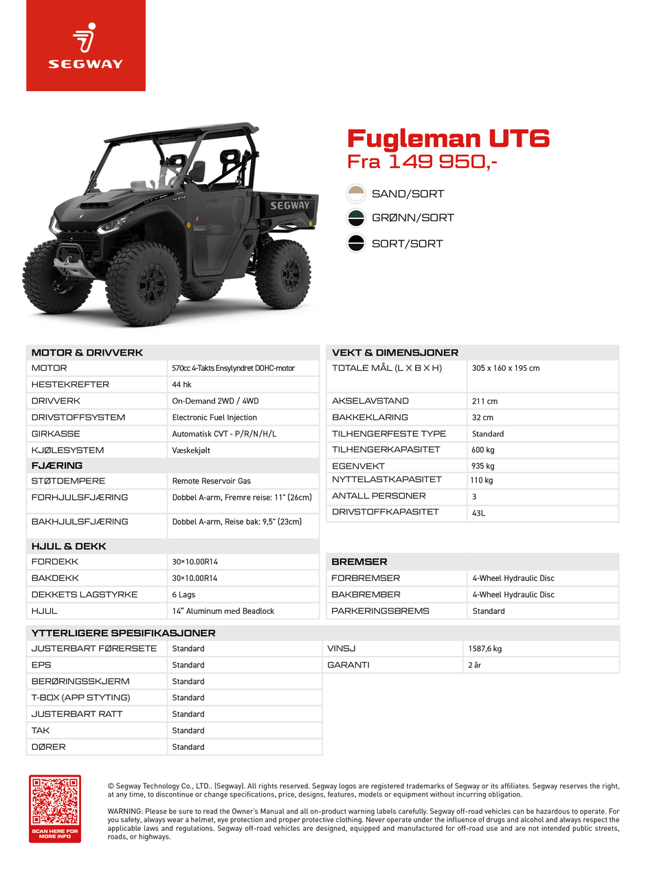 Segway Fugleman UT 6 Deluxe